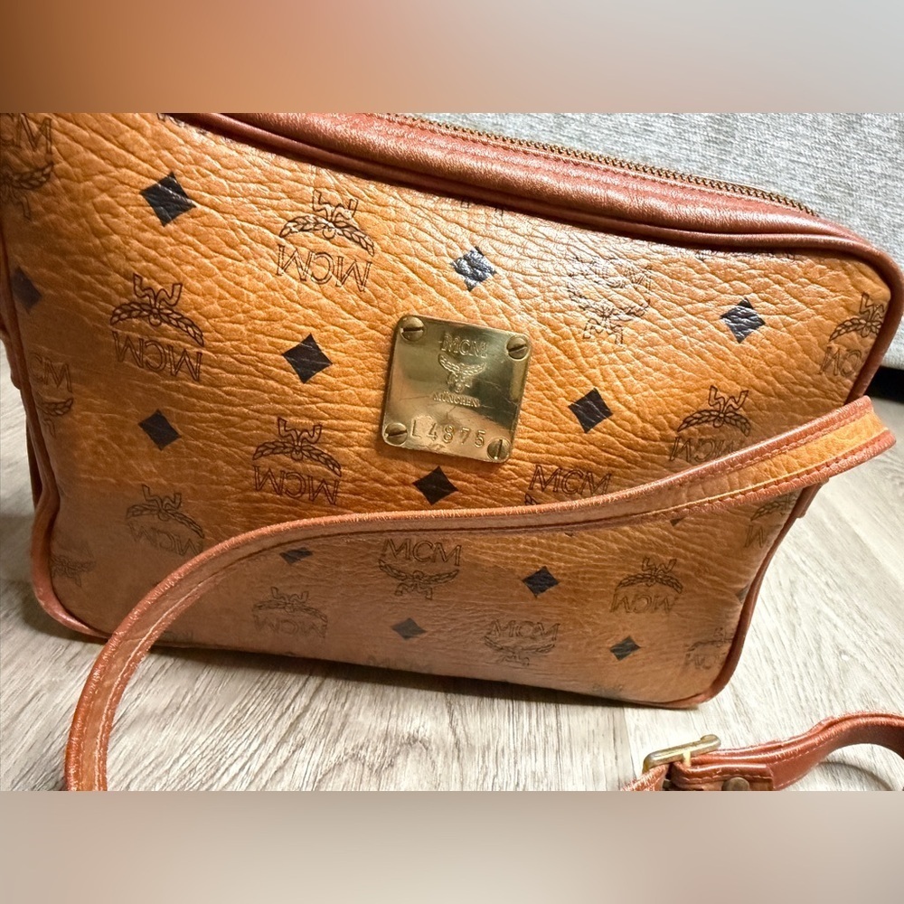 MCM Brown Leather Crossbody Bag - Picture 3 of 12